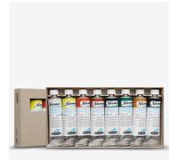Schmincke - Norma® Blue, 71200097, Cardboard Set, 8 x 35 ml, Highly pigmented, lightfast, Finest Water-paintable Artists' Oil Colours, Vegan