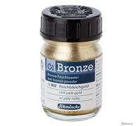 Schmincke Oil Bronze Powder Rich Pale Gold 50ml For Oil Painting Metallic Eff...