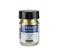 Schmincke - Oil bronze, rich gold, 50 ml, 15 801 024, for iridescent metallic effects on oil paintings, as well as pre-primed surfaces such as wood, metal, plaster