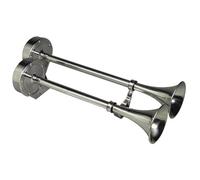 SCHMITT & ONGARO MARINE 10028 / Ongaro Deluxe SS Dual Trumpet Horn - 12V