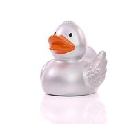 Schnabels Bath Duck Wings - Gift for Birth Birthday Name Day Children Baby Girlfriend Girl Boy - Funny Original Lucky Charm - Toy Squeaky Duck Decorative Bathtub (Silver)