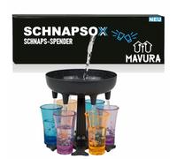 Schnapsox 6 Shot Glass Dispenser and Holder Cocktail Shots Dispenser