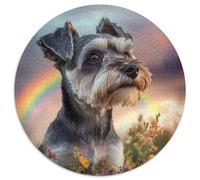 Schnauzer 1000 Piece Jigsaw Puzzle for Women, Men Pet Dogs Colourful Jigsaws Challenge Games Fun Present & Activity 1000pcs (67.5x67.5cm)