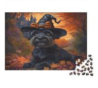 Schnauzer 1000 Pieces for Adults Difficult Hard Jigsaw Puzzles for Premium Cardboard Precise Interlocking Jigsaw Puzzle Great Gift For All Ages 1000pcs (75x50cm)