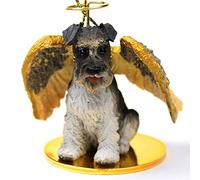 Schnauzer Angel Dog Ornament - Uncropped - Gray by Conversation Concepts