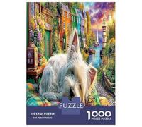 Schnauzer Beach Scene 1000 Piece Dog Sleeping in Town Jigsaw Puzzles for Puzzles 1000 Pieces Jigsaw for Adults Challenging for Adults Puzzles for Adults Birthday Gifts 70x50cm/1000pcs