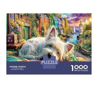 Schnauzer Beach Scene 1000 Piece Jigsaw Puzzle - Calming Creative Outlet - Quality Paper Board 52x38cm/1000pcs