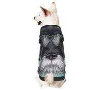 Schnauzer Blue Small Pets Wear Hoodies,Dog Jumper Sweatshirt,Warm And Lightweight, Soft Texture, Easy To Wear