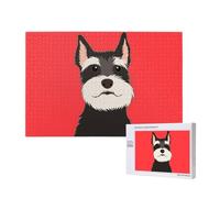 Schnauzer Buddy Dog,1000 Pieces Wooden Jigsaw Family Game Jigsaw Puzzles for Adults Teens Home Decor