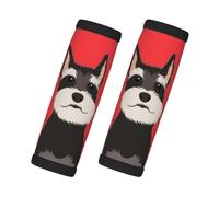 Schnauzer Buddy Dog, 2 Pcs Luggage Handle Wrap Grips, Comfort Soft Handle Covers Luggage Tag