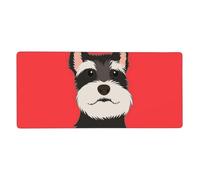 Schnauzer Buddy Dog,Mouse Pad Large Desk Pad Computer Keyboard Mouse Mat With Non Slip Rubber Base 40 x 90 cm
