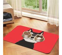 Schnauzer Buddy Dog,Waterproof Pet Feeding Mat,PU Leather Placemats for Cat Dog Water Bowl,Food Mats,30x45cm