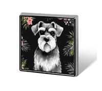 Schnauzer Button Pin Classic Cute Heart Shape Brooch Exquisite Fashionable Badge Elegant Lapel Pin Personalized Pins Button for Clothing Backpack Hat Jackets Decorate