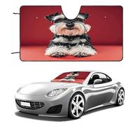 Schnauzer Car Windshield Sun Shade - Reflector Sunshade Offers Ultimate Protection for Car Interior, Cool Reflective Sun Blocker Fits Small Sedans, Mini SUVs 55"x30"