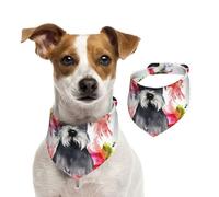 Schnauzer Dog Bandanas,Summer Bandanas for Dogs Washable Adjustable Dog Triangle Scarf Bibs Cute Pet Bibs for Medium Large Dogs Puppy and Cats Medium