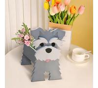 Schnauzer Dog Plant Dog-Shaped Plant containers for Garden Decorations, Desktop Storage containers, Indoor and Outdoor planters.