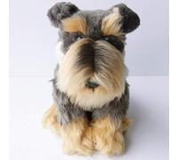 Schnauzer Dog Soft and Cuddly Toy Realistic 12 inches
