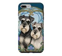 Schnauzer Dogs Art Nouveau Floral Pet Owner Case for iPhone 7 Plus/8 Plus