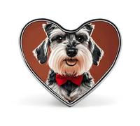 Schnauzer Dogs Cute Art Lapel Pin Metal Brooch Badge Round Button Enamel Style Pinback for Hats Bags Clothing Gift