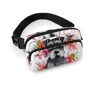 Schnauzer Fanny Pack for Men Women, Durable Sling Chest Bag with Adjustable Strap & Large Pocket, Small Crossbody Bag for Running, Hiking, Cycling, Travel