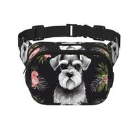 Schnauzer Fanny Pack For Women Waterproof Adjustable Belt Bags Waist Pack Fashion Casual Crossbody Bags Bum Bag For Running Workout Hiking Traveling, Black, One Size
