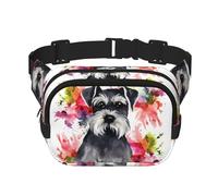 Schnauzer Fanny Pack For Women Waterproof Adjustable Belt Bags Waist Pack Fashion Casual Crossbody Bags Bum Bag For Running Workout Hiking Traveling, Black, One Size