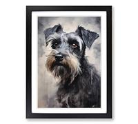 Schnauzer Informel Framed Wall Art Print A2 Black