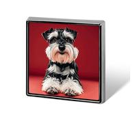 Schnauzer Lapel Pin for Men Brooches And Pins for Women Square Metal Badge for Shirts, Jackets, Hats | Durable Fashion Accessory & Gift for Men, Women, Events