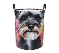Schnauzer Laundry Basket Hamper Kids Storage Basket Toy Organizer Bin For Bedroom, Bathroom, College Dorms, Boys And Girls