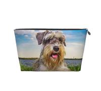 Schnauzer Lawn Pets Gray Dogs Chnauzer, Toiletry Pouch Makeup Bag Cosmetic Bag Portable Travel Toiletry Bag