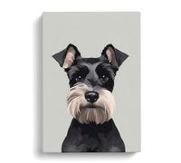 Schnauzer Minimalism Art No.3 Canvas Print | Gallery Wrapped 30mm Frame Wall Art | 30x20 inches | Ready to Hang | Minimalist Picture | Living Room Bedroom Lounge Office