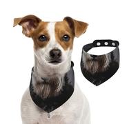 Schnauzer Portrait Dark Grey,Dog Bandanas Cotton Pet Scarf Adjustable Bibs for Pet,L