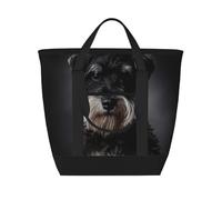 Schnauzer Portrait Dark Grey,Lunch Bags Large Capacity Insulated Tote Bag For Women Men Work Picnic Travel