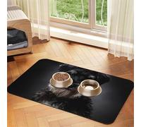 Schnauzer Portrait Dark Grey,Waterproof Pet Feeding Mat,PU Leather Placemats for Cat Dog Water Bowl,Food Mats,40x60cm