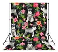 Schnauzer Print 5×7ft Photo Backdrop, Seamless Background Cloth For Studio And Portrait Photography Wedding Party