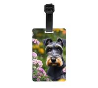 Schnauzer Print Luggage Tag Suitcases Identification Labels Set Travel Bag Backpack Suitcase Tags