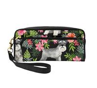 Schnauzer Print Pencil Case Makeup Bag for Girls Students Cosmetic Pouch for School Office Travel