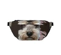 Schnauzer Printed Fanny Pack Waist Bag for Men Women, Adjustable Bumbags Hip Bum Bag Travel Crossbody Bags Sports Running Hiking Belt Bag