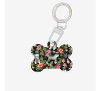 Schnauzer Printing Cute Acrylic Dogs Tag Double Side Bone Shap Id Tags with Keychain for Pet Crafts Decorations
