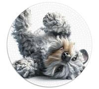 Schnauzer Puzzle 1000 Piece Jigsaw Circular Jigsaws Adults Kids Puzzles Creative Games Home Adult Decoration Educational Games Inspirational 1000pcs (67.5x67.5cm)