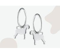 Schnauzer Silhouette Silver Earrings