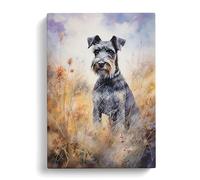 Schnauzer Tachisme Art Canvas Wall Art Print 30x20 Inch