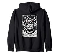 Schnauzer Tarot Card Graphic - Novelty Dog Breed Design Zip Hoodie