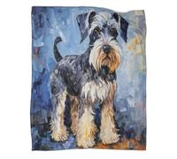Schnauzer Throw Blanket Flannel Cute Dog Fleece Blanket Kids Blanket Decorated with All Season for Couch Sofa Throw Blanket for Kids And Adults Gifts 40x50inch(100x130cm)