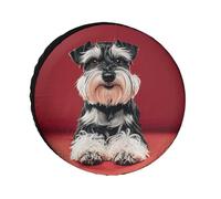 Schnauzer Universal Waterproof Trailer Tire Cover, Custom Trailer Wheel Cover, for Trailers, Trucks, RVs, SUVs, 24-36 Inch (Fits 36 Wheels