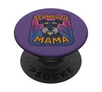 Schnauzie Mama Cute Miniature Schnauzer Dog Lover PopSockets Adhesive PopGrip