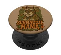 Schnauzie Mama Cute Miniature Schnauzer Dog Lover PopSockets Adhesive PopGrip