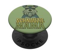 Schnauzie Mama Cute Miniature Schnauzer Dog Lover PopSockets Adhesive PopGrip