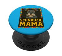 Schnauzie Mama Cute Miniature Schnauzer Dog Lover PopSockets Adhesive PopGrip