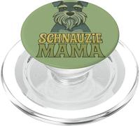 Schnauzie Mama Cute Miniature Schnauzer Dog Lover PopSockets PopGrip for MagSafe